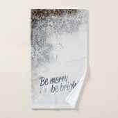 Pine Cones, Snowflakes Holiday Bad Handdoek (Handdoek)