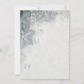 Pine Cones, Snowflakes Wedding Uitnodiging (Achterkant)