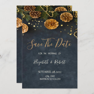 Pine Cones, sterren opslaan datum Save The Date