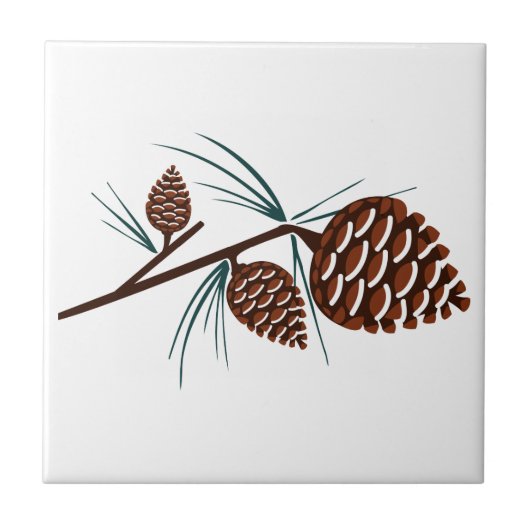 Pine Cones Tegeltje (Voorkant)
