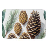 Pine Cones Waterverf Botanische Kunst Badmat (Voorkant)