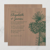 Pine Cones Wedding Invitations Kaart (Voorkant / Achterkant)