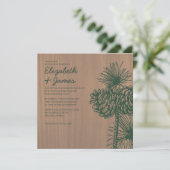 Pine Cones Wedding Invitations Kaart (Staand voorkant)