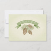 Pine Cones Wedding R.S.V.P. RSVP Kaartje (Voorkant)