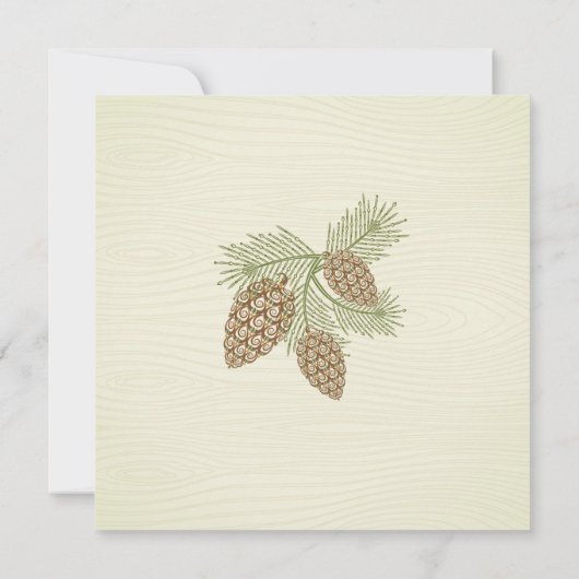 Pine Cones Wedding Uitnodiging (Achterkant)