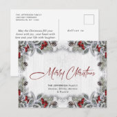 Pine Cones Winter Berry Kerstmis Vakantie Groet Briefkaart (Voorkant / Achterkant)