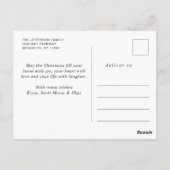 Pine Cones Winter Berry Kerstmis Vakantie Groet Briefkaart (Achterkant)