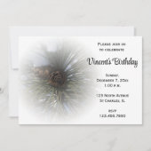 Pine Cones Winter Birthday Party Kaart (Voorkant)