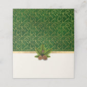 Pine Cones Winter Bruiloft Gevouwen Plaats Kaart Plaatskaartje (Buitenkant ongevouwen)