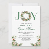 Pine Cones Wreath CHRISTMAS Holiday Open House Kaart (Voorkant)