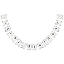 Pine Confetti Waterverf Stippen Bunting Flag