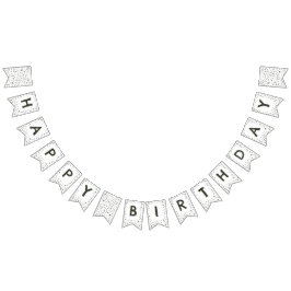 Pine Confetti Waterverf Stippen Bunting Flag Vlaggetjes