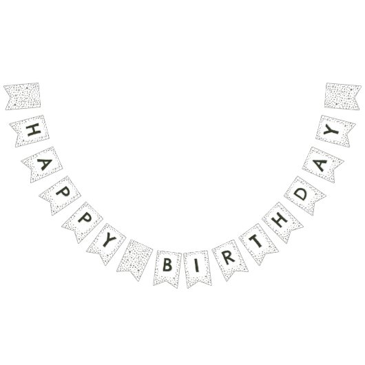 Pine Confetti Waterverf Stippen Bunting Flag Vlaggetjes (Alle)