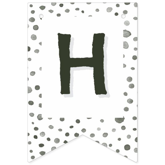 Pine Confetti Waterverf Stippen Bunting Flag Vlaggetjes (Tweede vlag)