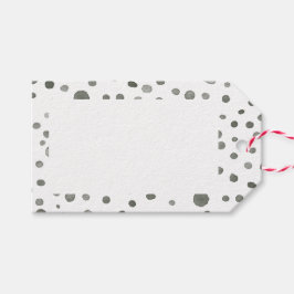 Pine Confetti Waterverf Stippen Gift Label Cadeaulabel