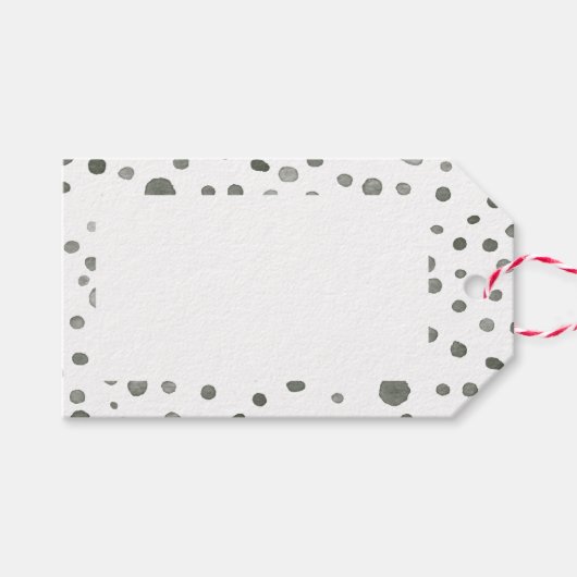 Pine Confetti Waterverf Stippen Gift Label Cadeaulabel (Voorkant (Horizontaal))