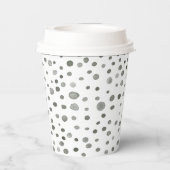 Pine Confetti Waterverf Stippen Papier Cup Papieren Bekers (Achterkant)