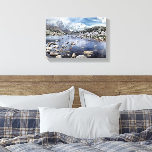 Pine Creek Pass - Sierra Nevada Mountains Canvas Afdruk (Insitu (Slaapkamer))