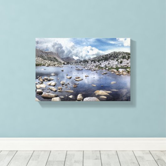 Pine Creek Pass - Sierra Nevada Mountains Canvas Afdruk (Insitu (Houten vloer))