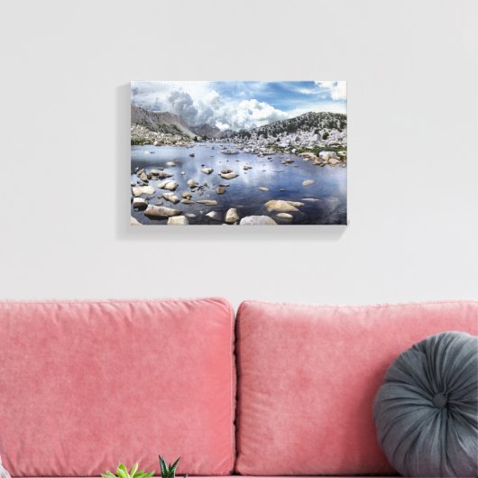 Pine Creek Pass - Sierra Nevada Mountains Canvas Afdruk (Insitu (Woonkamer))