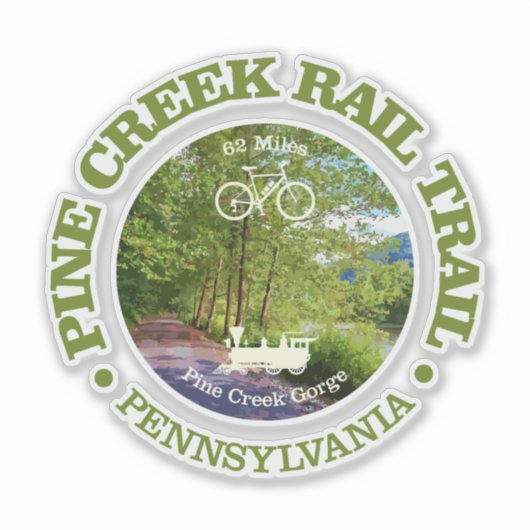 Pine Creek Rail Trail (fietsen c) Sticker (Voorkant)
