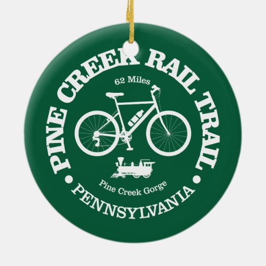 Pine Creek Rail Trail (fietsen) Keramisch Ornament (Achterkant)