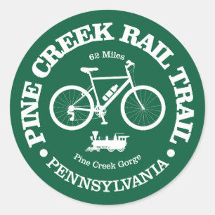 Pine Creek Rail Trail (fietsen) Ronde Sticker