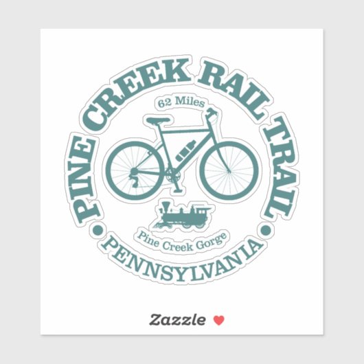 Pine Creek Rail Trail (fietsen) Sticker (Vel)