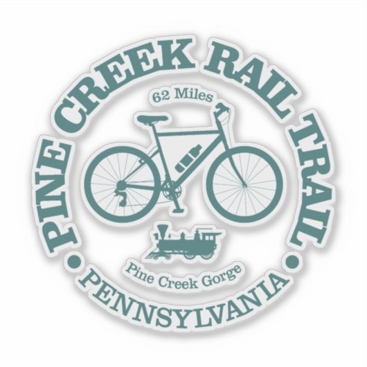 Pine Creek Rail Trail (fietsen) Sticker (Voorkant)