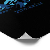 Pine Creek Wyoming Ski Resort Skiër Poster (Hoek)