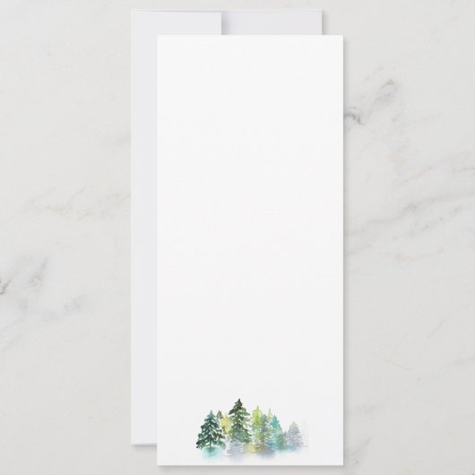 Pine Crest bruiloft menu uitnodiging (Achterkant)