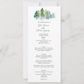 Pine Crest bruiloft menu uitnodiging (Voorkant)