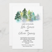 Pine Crest bruiloft uitnodiging (Voorkant / Achterkant)