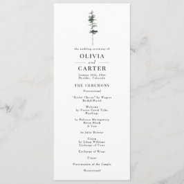 Pine Crest Trouwprogramma Programmakaart