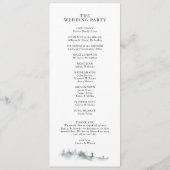 Pine Crest Trouwprogramma Programmakaart (Achterkant)