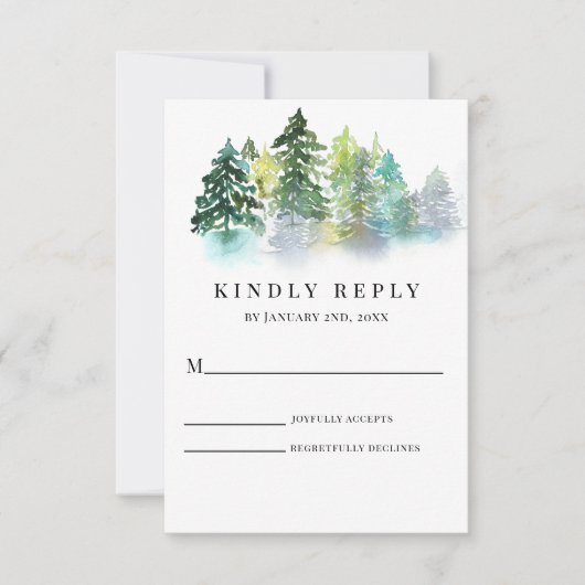 Pine Crest Wedding RSVP (Voorkant)