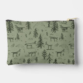 Pine Deer Lake Life - saliegroen bospatroon. Etui (Achterkant)