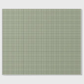 Pine Deer Plaid - salie groene cabincore tartan. Cadeaupapier (Vlak)