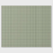Pine Deer Plaid - saliegroen cabincore tartan. Cadeaupapier (Vlak)