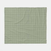 Pine Deer Plaid - saliegroen cabincore tartan.  Fleece Deken (Voorkant (Horizontaal))