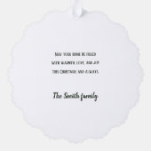 Pine & Elegant Goud Lijst Eerste Kerstfoto Ornament Kaart (Achterkant)