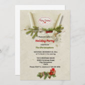 Pine elegante geschenken en beige Kerstmis Kaart (Voorkant / Achterkant)