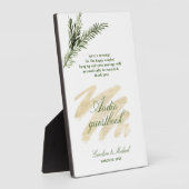 Pine, Emerald en Gold Audio Gastenboek Fotoplaat (Zijkant)