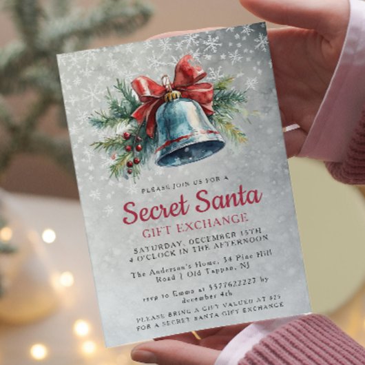 Pine en Bell Grey Geheim Kerstfeest Kaart