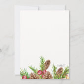 Pine en Berries Holiday Kaart (Achterkant)