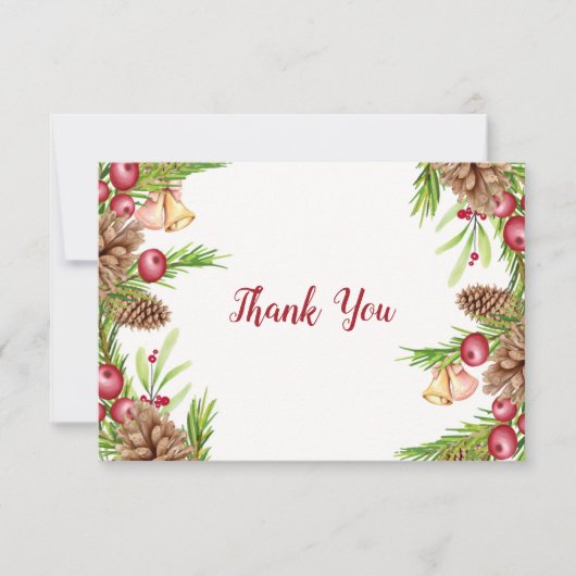 Pine en bessen Hartelijk dank Bedankkaart (Voorkant)