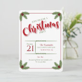 Pine en bessen Kerstfeest Kaart (Staand voorkant)