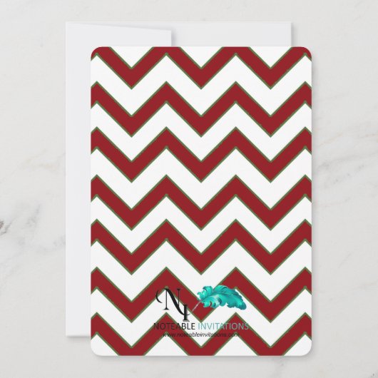 Pine en bessen Kerstfeest Kaart (Achterkant)