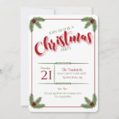 Pine en bessen Kerstfeest Kaart (Voorkant)