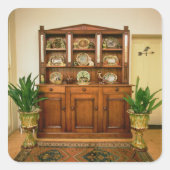 Pine- en cedarist vierkante sticker (Voorkant)